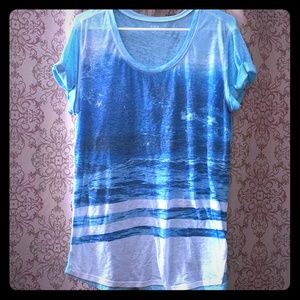 Women's a.n.a. Ocean blue shirt Large